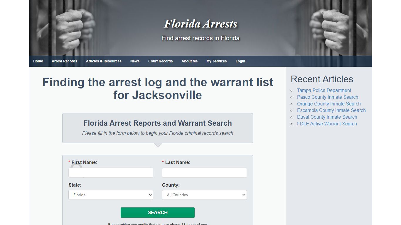 Jacksonville Warrants and Arrest Records Search - Florida Arrests